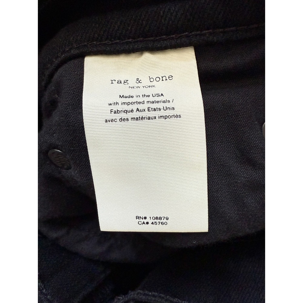 Rag & Bone Men's Jeans Sz 30x30 Black Fit 2 Slim Button Fly Stretch‎ Denim Pants - Picture 10 of 11